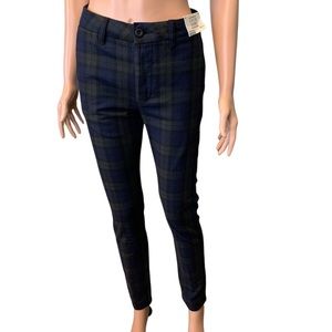 Topman Stretch Skinny Midrise Plaid Pants 28/30